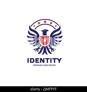 Eine Nahaufnahme des Vogellogos mit exklusiver Designinspiration Stock Vektor