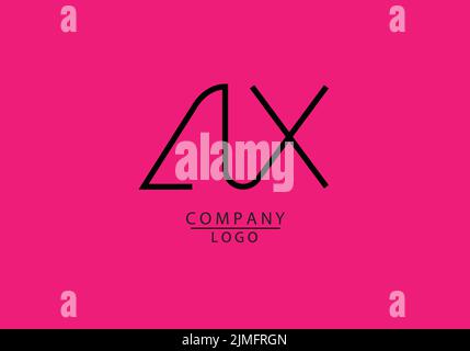 Abstrakte Alphabete Buchstaben AX oder X Logo Stock Vektor