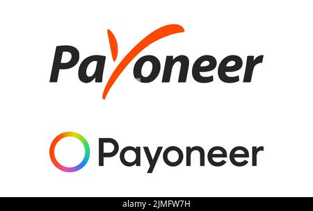 Polen, BRESLAU - 22. Juli 2022: Symbol des Zahlungssystems Payoneer. Vektorversion für Websites, Anwendungen und Anwendungen im Informationsdesign Stock Vektor