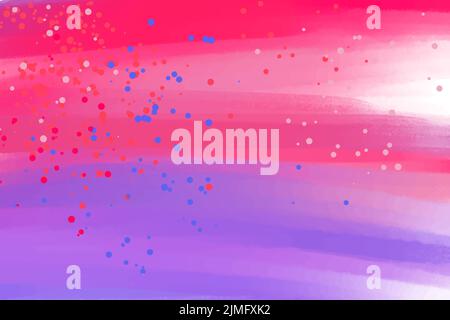 Acryl-Hintergrund auf weißer Leinwand, in rosa und lila Farben Stock Vektor