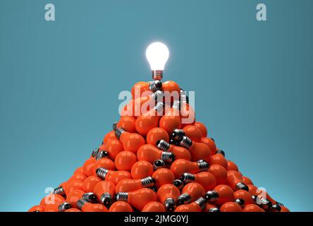 Alte klassische Glühbirne vor dem Hintergrund - 3D Illustration Stockfoto