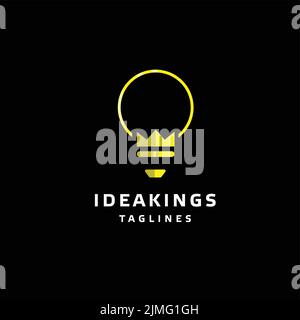 Eine Nahaufnahme des Lampen-Logos mit exklusiver Designinspiration Stock Vektor