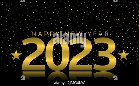 2023 glückliches neues Jahr Vektor-Illustration Stock Vektor
