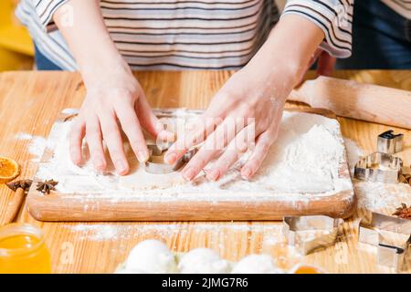 Hausgemachte Kekse Rezept Teig Lebkuchen Kekse Stockfoto