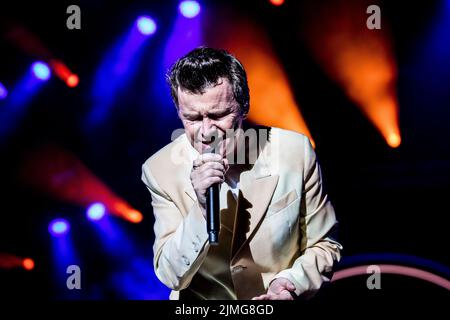 Skanderborg, Dänemark. 05. August 2022. Der englische Sänger und Songwriter Rick Astley spielt live während des dänischen Musikfestivals SmukFest 2022 in Skanderborg. (Foto: Gonzales Photo/Alamy Live News Stockfoto