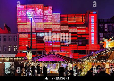 Santa Pauli, Weihnachtsmarkt vor dem St. Pauli Clubhaus, Hamburg, Deutschland, Europa Stockfoto