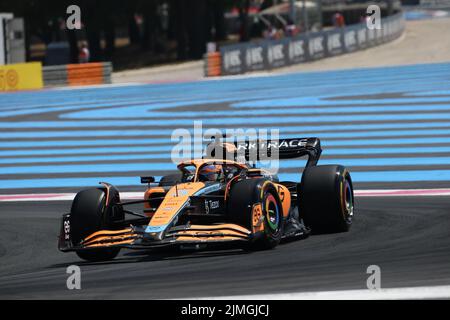 jul 22 2022 Le Castellet, Frankreich - F1 2022 Frankreich GP - freies Training 1 - Daniel Ricciardo (AUS) McLaren MCL36 Stockfoto