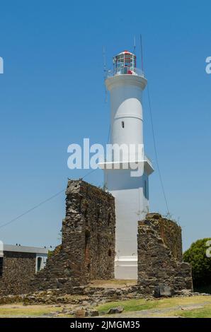 Colonia del Sacramento Leuchtturm in Uruguay, wichtiges Museum in der Stadt. Stockfoto