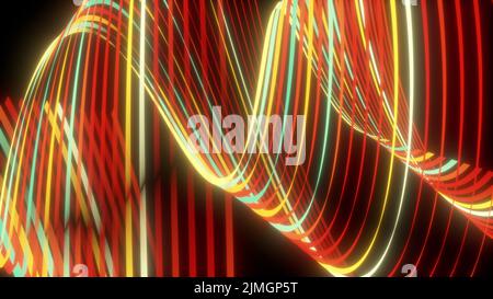 Abstrakte Spirale drehen glow Linien, computer-generierte Hintergrund, 3D-Rendering im Hintergrund Stockfoto