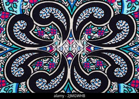 Material mit abstraktem Muster, Hintergrund oder Textur Stockfoto