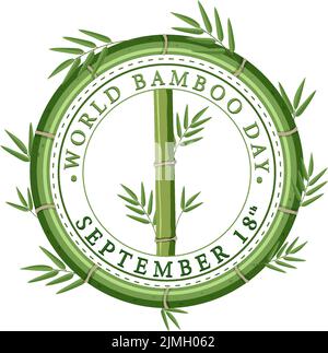 Illustration zum Welt-Bamboo-Tag am 18. September Stock Vektor