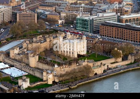 LONDON - Dezember 6: Blick von der Shard in London am 6. Dezember 2013 Stockfoto