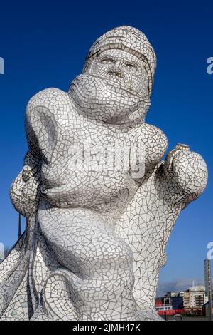 CARDIFF, WALES/UK - DEZEMBER 26 : das Scott Antarctic Memorial Cardiff Bay in Wales am 26. Dezember 2013 Stockfoto