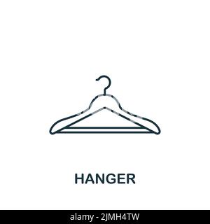 Aufhängesymbol. Monochrom Simple Clothes Icon für Vorlagen, Webdesign und Infografiken Stock Vektor