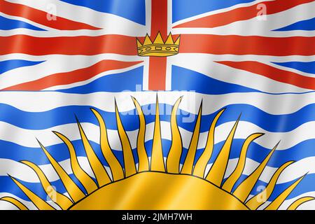 Flagge der Provinz British Columbia, Kanada Stockfoto