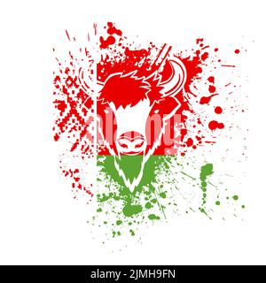 Bison aus der weißrussischen Flagge. Vektorgrafik Stock Vektor