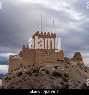 Blick auf die maurischen Burgruinen in Tabernas Stockfoto
