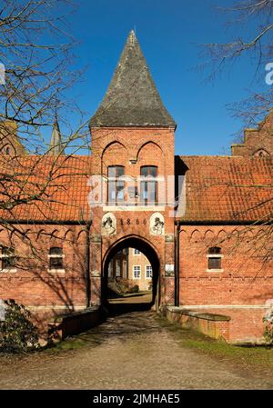 Haus Egelborg, Wasserschloss in Legden, Münsterland, Nordrhein-Westfalen, Deutschland, Europa Stockfoto