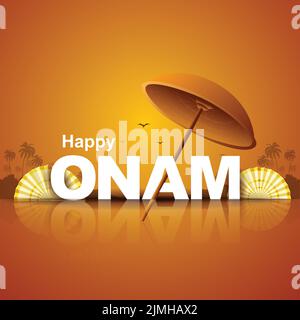 Happy onam Kerala Festival. vektor Illustration Design Stock Vektor