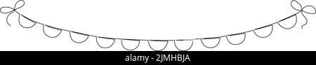 Kontinuierliche Linienzeichnung der Girlande. Vektorgrafik Stock Vektor