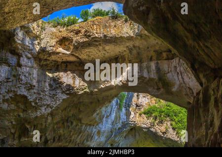 Devetashka Höhle in Bulgarien, Innenansicht Stockfoto