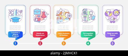 Immer Mode-Designer Rechteck Infografik Vorlage Stock Vektor