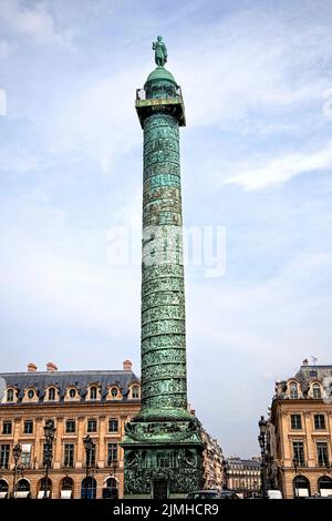 Napoleon-Denkmal auf dem Place VendÃ´me in Paris, Frankreich Stockfoto