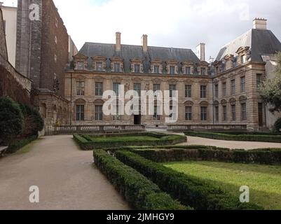 Architecture autour de la Place des Vosges, Paris Stockfoto