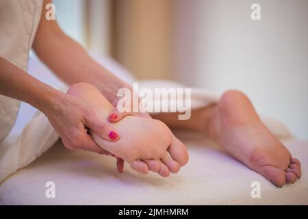 Anonymer Masseur-Client Stockfoto