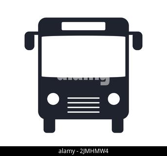 Symbol für Bus- und Busschild oder Symbol für Busbahnhofsymbol Verkehrsvektor-Illustration Stock Vektor