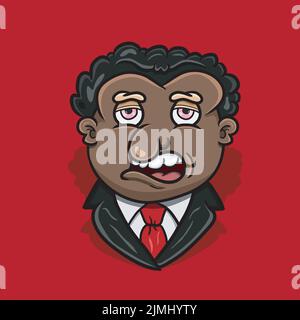 Eine Vektordarstellung eines afrikanischen Geschäftsmannes Stock Vektor