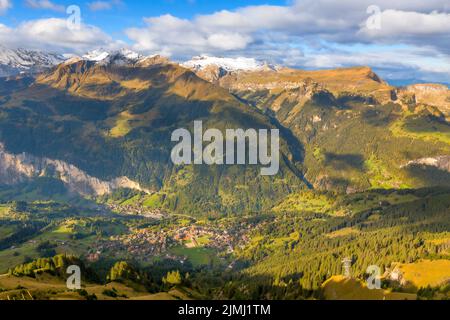 Lauterbrunnental, Dorf in den Schweizer Alpen, Schweiz Stockfoto