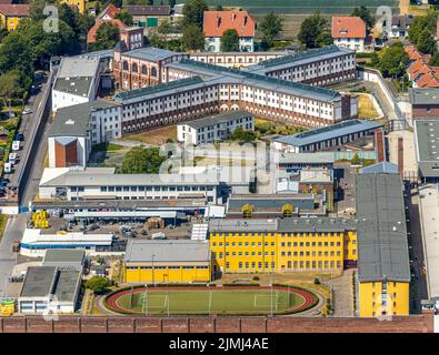 Luftaufnahme, Strafanlage JVA Werl , Werl, Soester Börde, Nordrhein-Westfalen, Deutschland, Soester, Börde, DE, Europa, Vogelaugen, Anzeigen Stockfoto