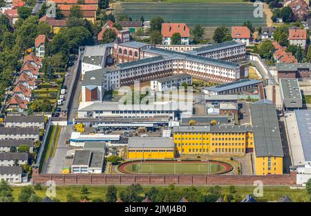 Luftaufnahme, Strafanlage JVA Werl , Werl, Soester Börde, Nordrhein-Westfalen, Deutschland, Soester, Börde, DE, Europa, Vogelaugen, Anzeigen Stockfoto