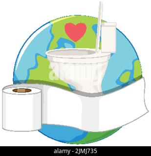 World Toilet Day Konzept Vektor-Illustration Stock Vektor