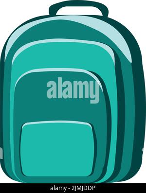 Zurück zur Schule. Schulrucksack auf transparentem Hintergrund, Vektorgrafiken. Bannerdesign für den Bildungsbereich. Stock Vektor