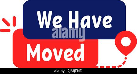 Wir haben das Farbabzeichen verschoben Stock Vektor