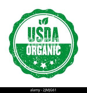 USDA Bio-Grunge-Stempel auf weißem Hintergrund Stock Vektor