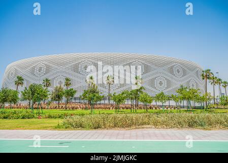 Al Thumama Stadion in Katar für die FIFA Fußball-Weltmeisterschaft 2022 Stockfoto