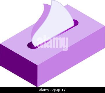 Pappe, flach, Schild, Handtuch, Linie, Icon, Toilette, dünn, Taschentücher, kalt, Nun, Seite, Taschentuch, Illustration, sauber, Produkt, weiß, Schachtel, Grippe, weich, Stock Vektor
