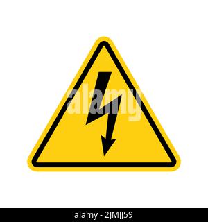 Warnschild Hochspannung. Symbol für Gefahr für hohe Spannung Stock Vektor