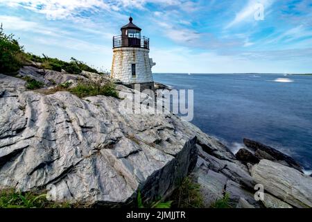 Castle Hill Leuchtturm in newport rhode Island Stockfoto