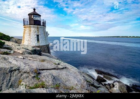 Castle Hill Leuchtturm in newport rhode Island Stockfoto