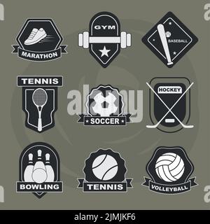 Symbole für Sportausweise Stock Vektor