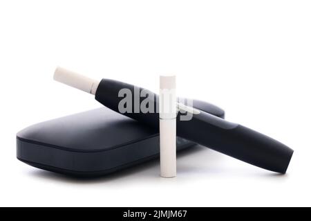 Das Tabakheizungssystem ist eine Alternative zu herkömmlichen Zigaretten Stockfoto