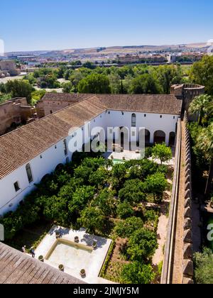 Die Festungen des Alcazar der christlichen Könige Stockfoto