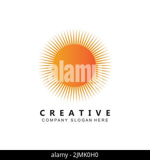 Sun Vektor illustration symbol Logo Template Design Stock Vektor