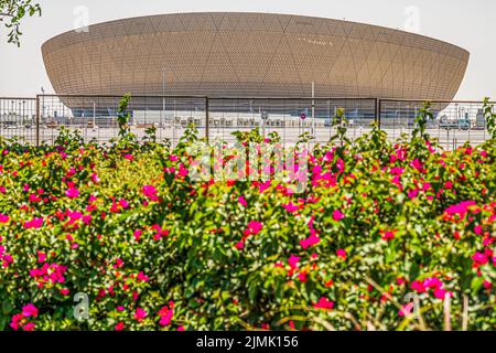 Im Lusail Stadium werden in Katar Spiele für die FIFA Fußball-Weltmeisterschaft 2022 ausgetragen Stockfoto