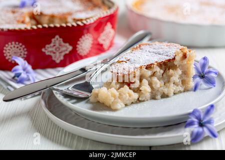 Italienischer Reiskuchen. Stockfoto