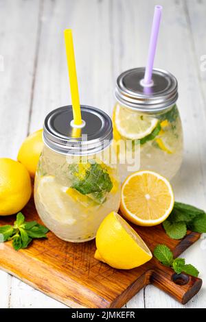 Ein Glas frische Limonade Stockfoto